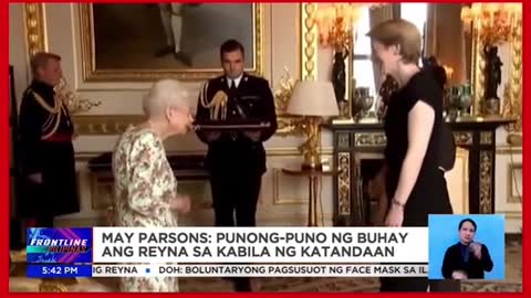 Pinay nurse sa UK, inalalasi Queen Elizabeth1