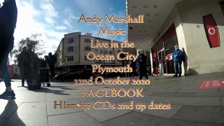 Andy Marshall Crooner Busking. 5 The Ocean City Plymouth 22nd October 2022.