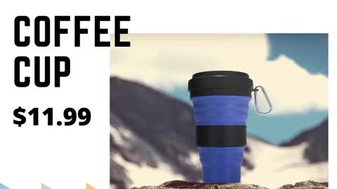 550ml Silicone Travel Folding Collapsible Coffee Cup🔥🔥
