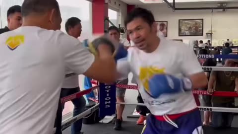 Manny Pacquiao at Age 45 Hitting Focus Mitts