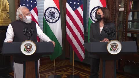 PM Modi,US VP KAMALA Harris meet join media