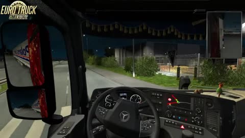 Euro Truck Simulator 2 Kristiansand a Aalborg + New Actros - Gameplay
