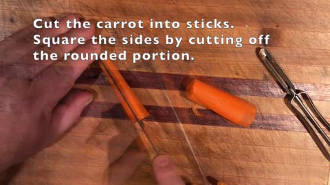 How to dice carrots into fancy cubes