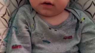 Parent Convinces Upset Baby to Smile Instead
