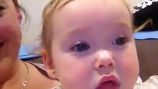 Baby girl 'beatboxes' for the camera