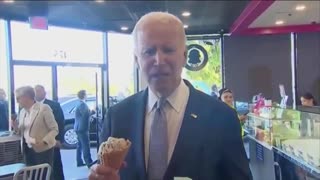 Joe Biden Ignores Recession "Our economy is strong" While Eating Ice Cream