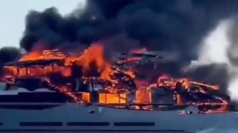 I went out to sea today and met a yacht on fire