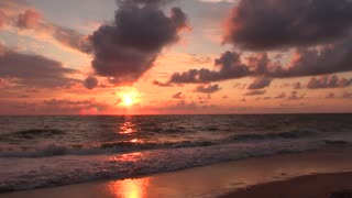 looking at sunset on the beach