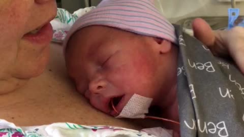 Hiccuping Newborn Sounds Exactly Like A Chicken