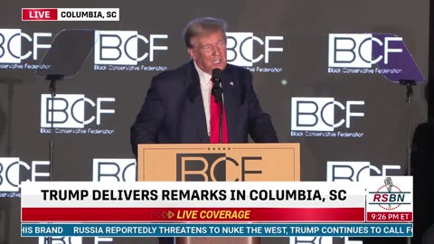 Trump speaks at the Black Conservative Federation Gala in SC Feb 23, 2024