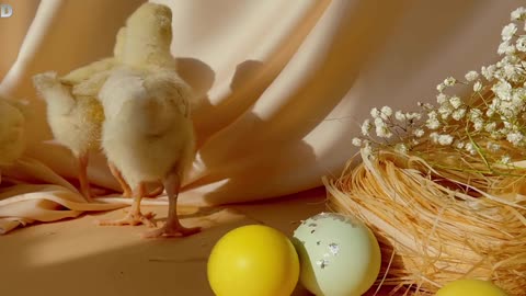 Baby Chicks and Easter Eggs