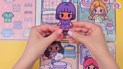 How to make Cute Diary House for Paper Dolls paper doll activity book