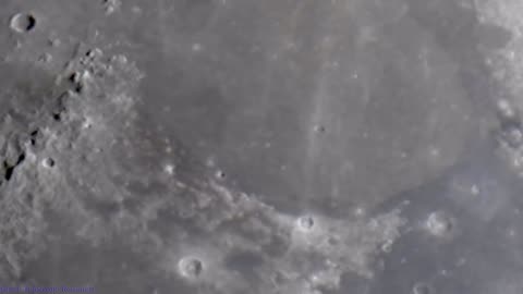 The Moon's Surface in Live Close Up Telescope Footage with a Big Telescope