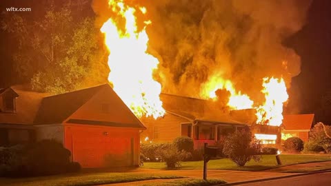 Large fire rips through Lexington home on Saturday morning