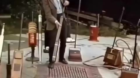 This is how vacuum cleaners worked before electrical ones