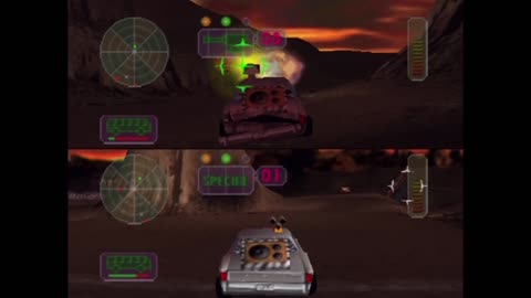 Vigilante 8 Two Player Cooperative Mode - Ghost Town (Actual N64 Capture)