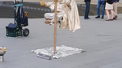 A levitation guy on the street.