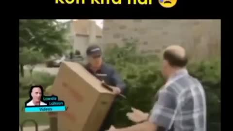 Delivery boy Can't stop laughing after watching this