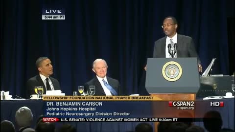 Dr. Ben Carson 2013 National Prayer Breakfast Obama