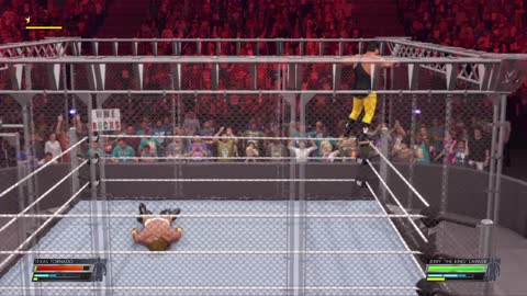 wwe2k22 Jerry Lawler vs Texas Tornado, steel cage match