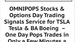 How to Be Successful with OMNIPOPS Options Day Trading Signals