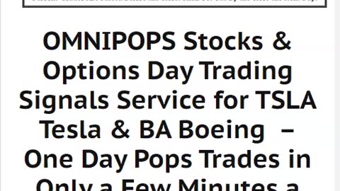 How to Be Successful with OMNIPOPS Options Day Trading Signals