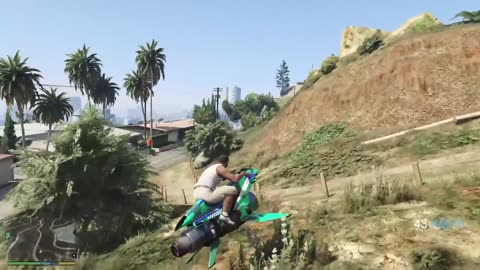 Franklin Uses Magical Painting To Make Flying Bike In Gta V ! GTA 5 new