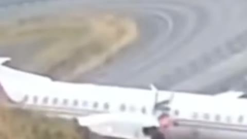 Plane crash captured CCTV security camera