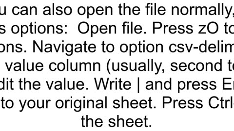 How do I open a file in visidata with a specific separator