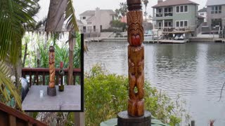Oak Tiki Carving - 18 inch
