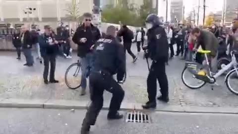 Germany: Watch this young girl teaches the 'secret police' a lesson..