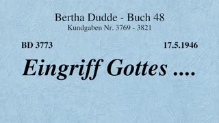 BD 3773 - EINGRIFF GOTTES ....