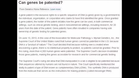 Supreme Court of the United States: DNA can be patented if modified