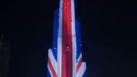 Queen Elizabeth II Funeral | Queen Elizabeth's Image Lip Up On Burj Khalifa | #Shorts