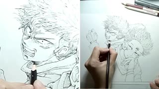 Speed drawing: Yuji Itadori | Ryomen Sukuna (Jujutsu Kaisen)