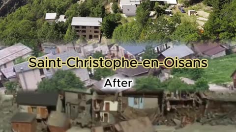 Saint-Christophe-En-Oisanne, After Floods, Rockfalls And Landslides