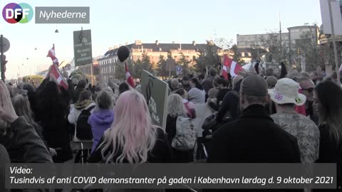 Stor demonstration i København lørdag d. 9/10-2021 - tusindvis viser modstand