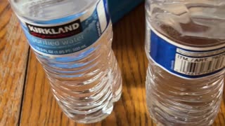 The difference between these two different pack of Costco (Kirkland) water bottles