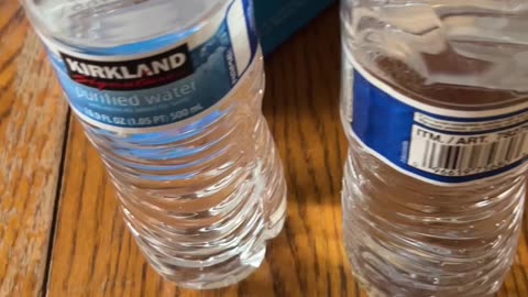 The difference between these two different pack of Costco (Kirkland) water bottles