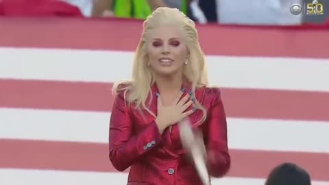 Lady Gaga 🎤 USA National Anthem 🎶 2016 Superbowl