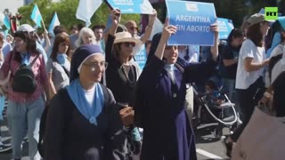 Anti-abortion march through Buenos Aires 03/24