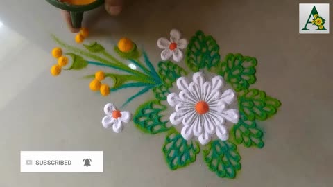 Beautiful flower Rangoli for decoration