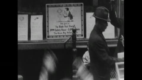 Push Cart Vendors (1900's Original Black & White Film)
