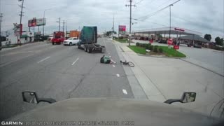Cyclist T-Boned by Truck