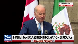 Biden addresses discovered classified documents.