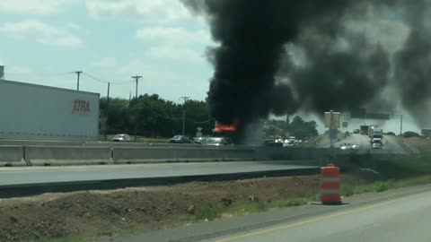 Semi-Truck on Fire