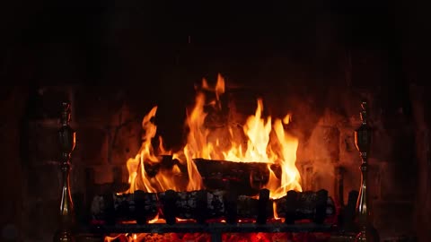 Cozy Yule Log (No Music, Crackling Fireplace & Christmas Ambience Only)