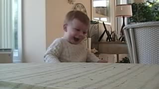 Baby Laughing tickle spider take two