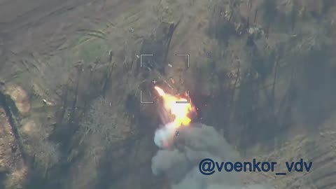 Russian Lancet destroyed Ukrainian M777 howitzer and ammo truck