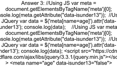 How to retrieve meta tag data